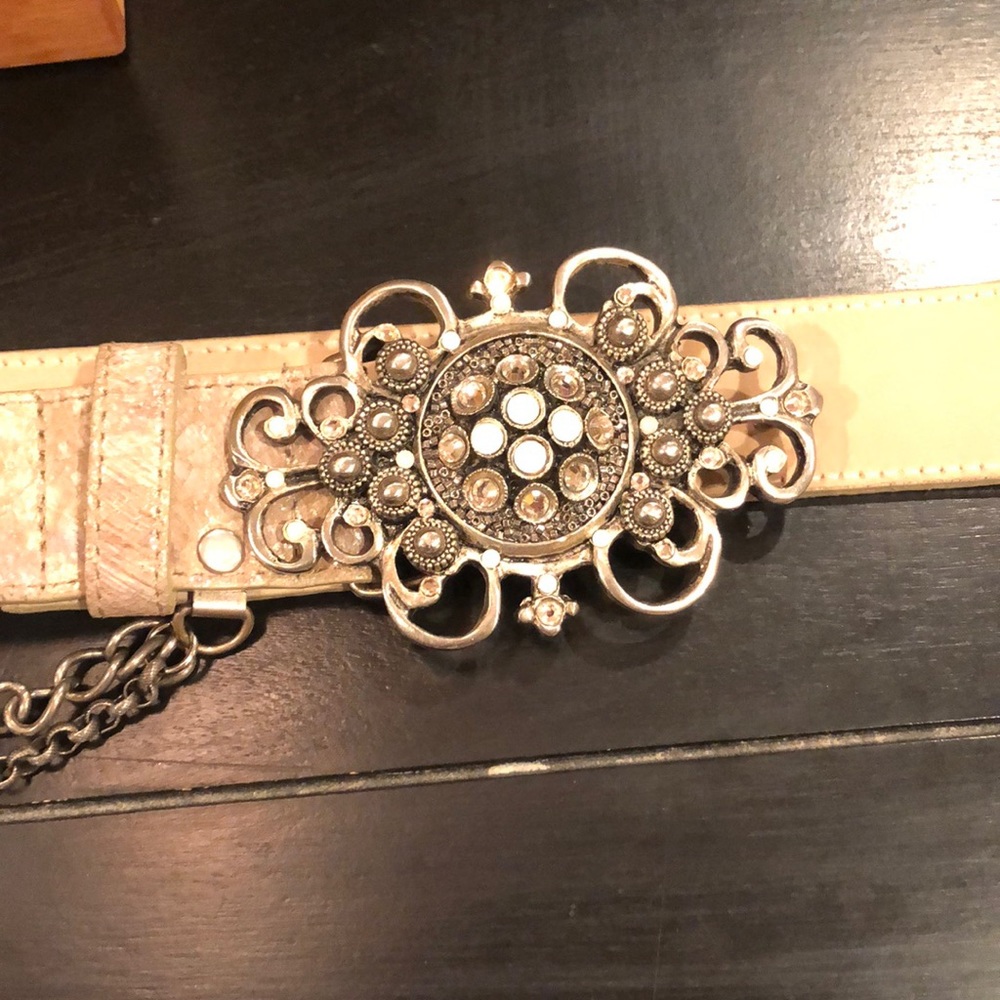 Leatherock Belt tan with chain Size 34